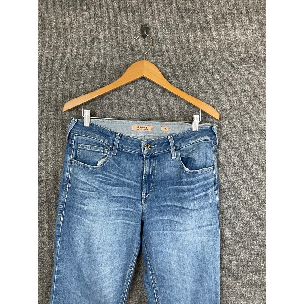Ariat Jeans Women’s 32L Mid Rise Leila Slim Trouser Blue - Picture 2 of 13